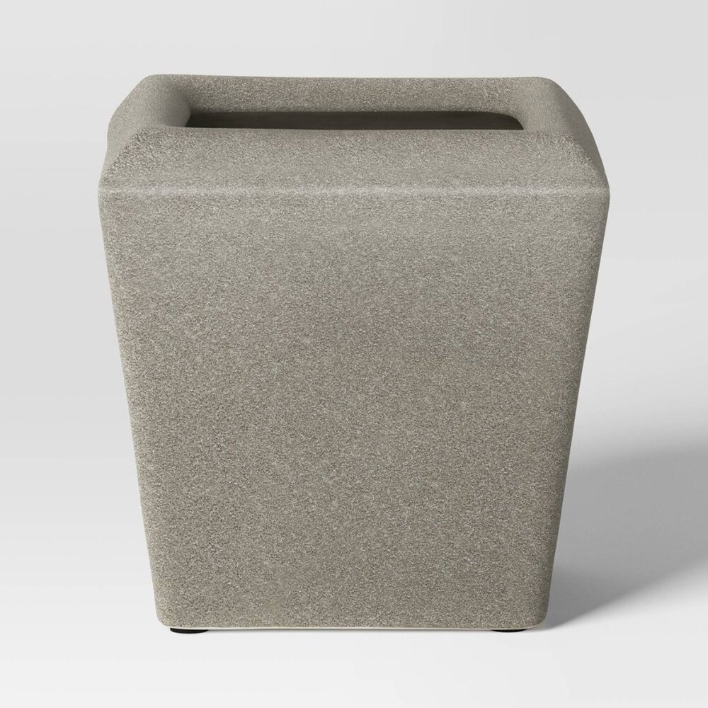7.87" Square Planter Pot - Charcoal Gray Ceramic -Threshold Studio McGee
